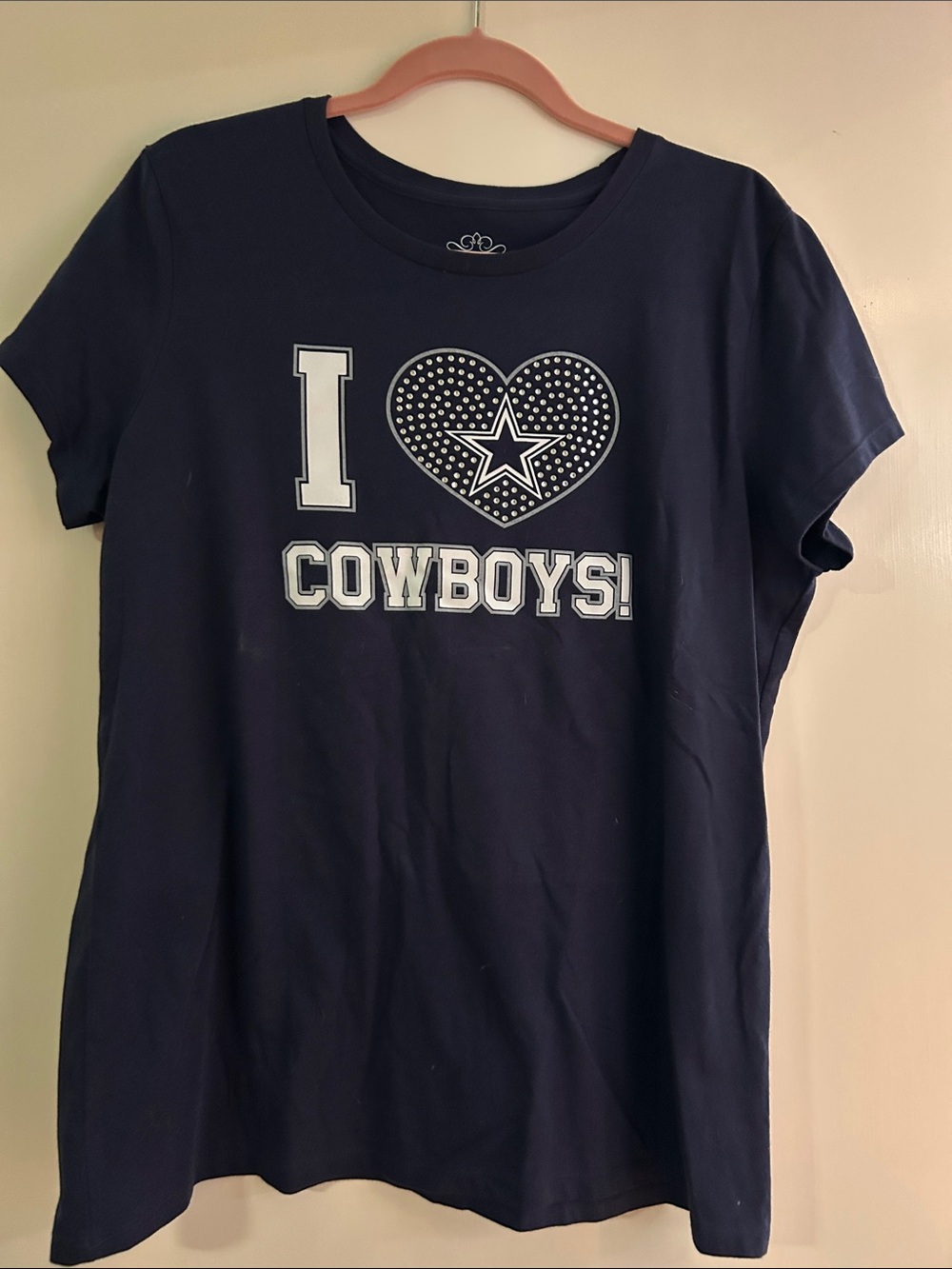 I Heart Cowboys! Graphic  Tee in Navy
